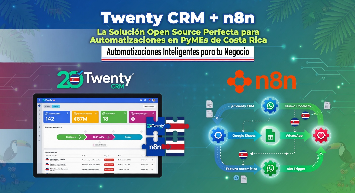 Twenty CRM + n8n: La Solución Open Source Perfecta para Automatizaciones en PyMEs de Costa Rica