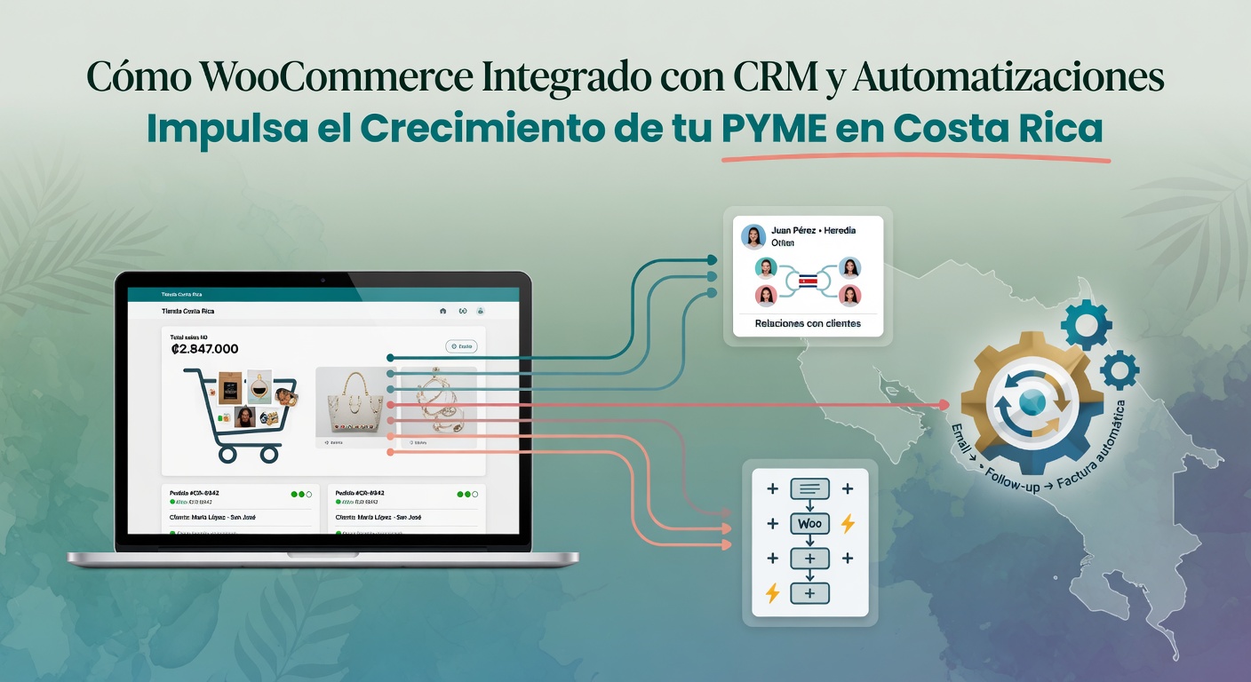 Cómo WooCommerce Integrado con CRM y Automatizaciones Impulsa el Crecimiento de tu PYME en Costa Rica